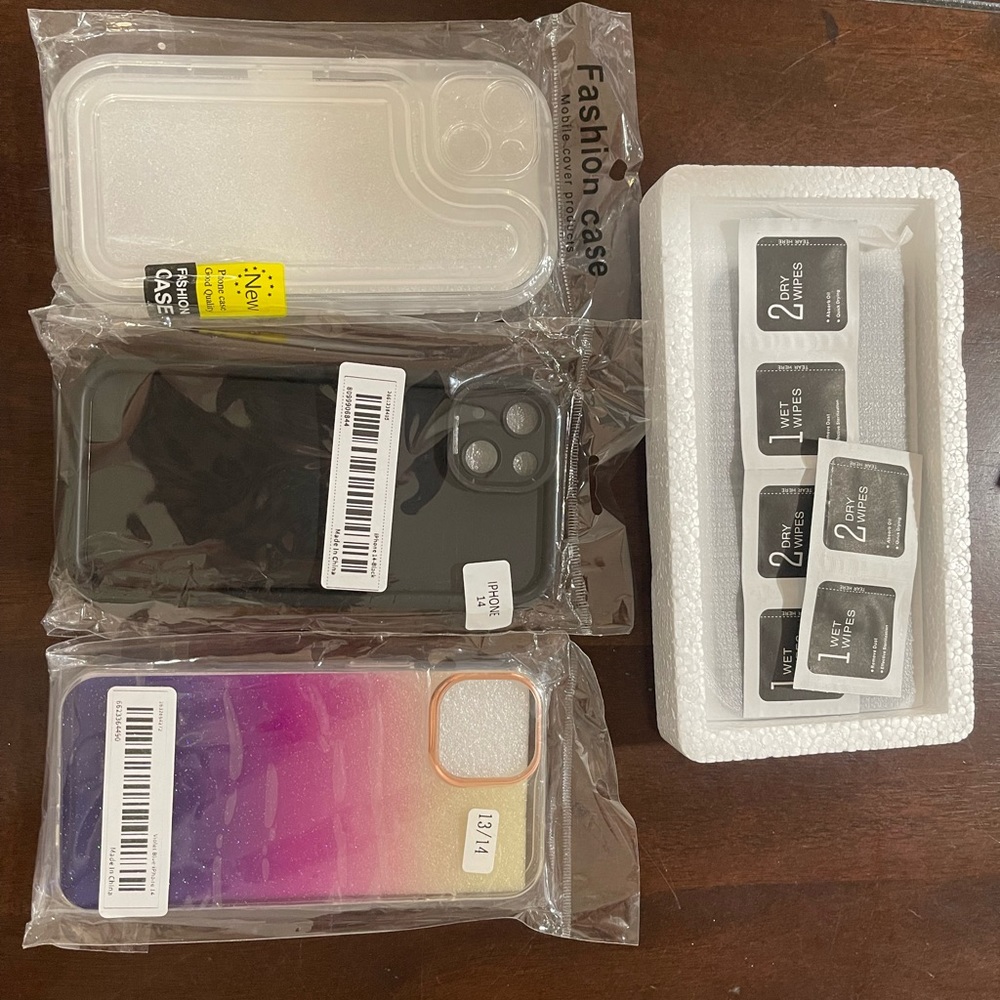 iPhone 14 cases and glass bundle